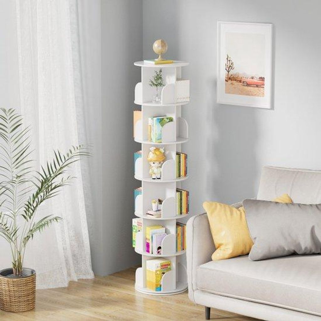 Geschlossene Bücherregal mit sechs Ebenen, groß, für Wohnzimmer oder Büro