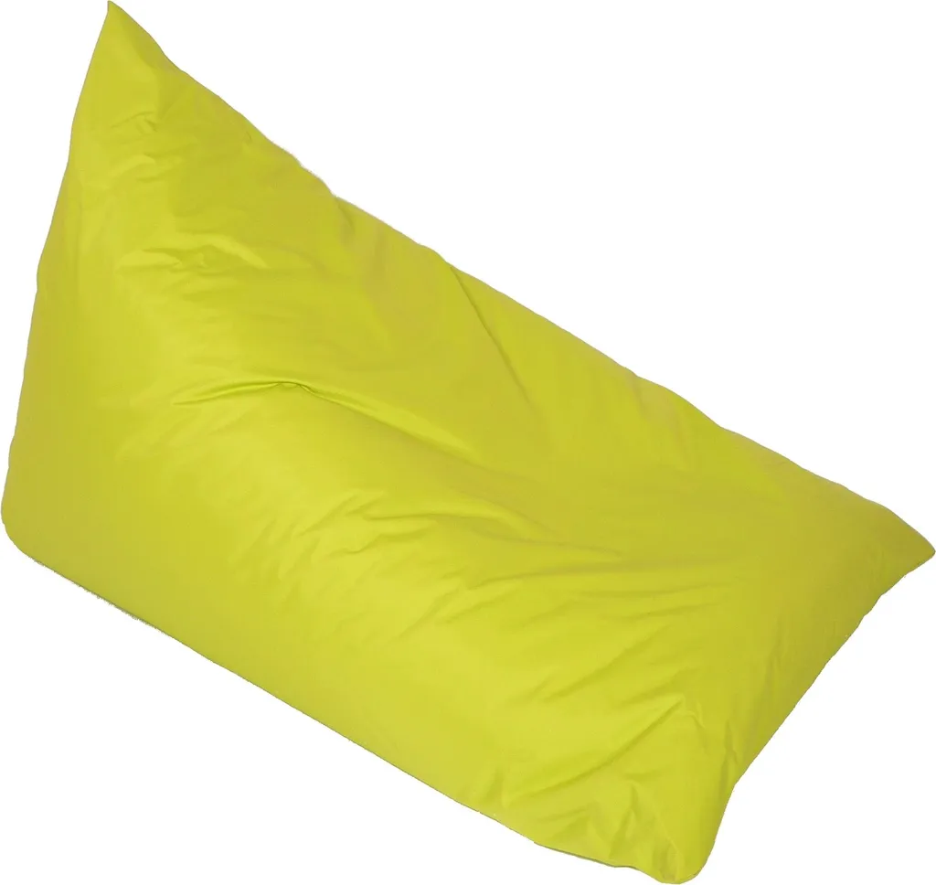 Pouf de lecture 100x140 cm nylon lime - Coussin détente pour enfant