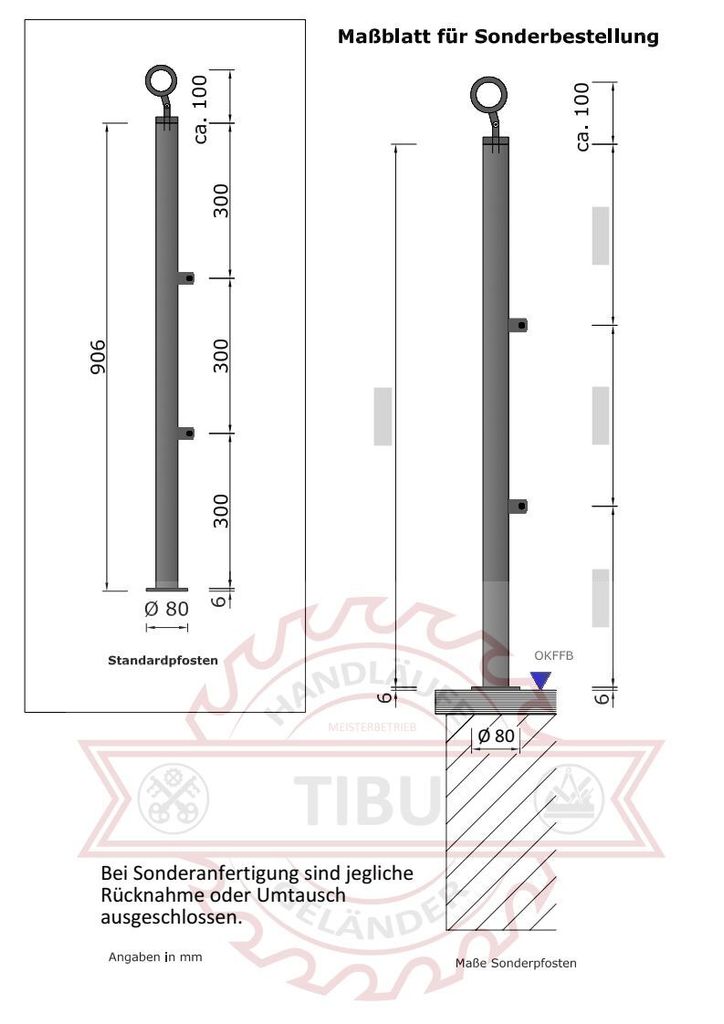 TIBU Edelstahl Geländer Aufmontage mit Eiche Handlauf und waagerechten Streben für Balkon Terrasse Treppe mit 2 Streben einzelner Pfosten