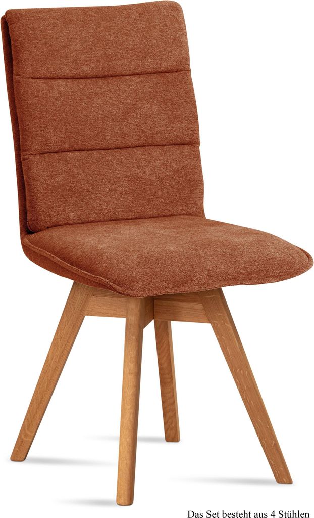 Esszimmerstuhl drehbar (4er-Set) Dorle 47x92x60 Eiche Produktbild 