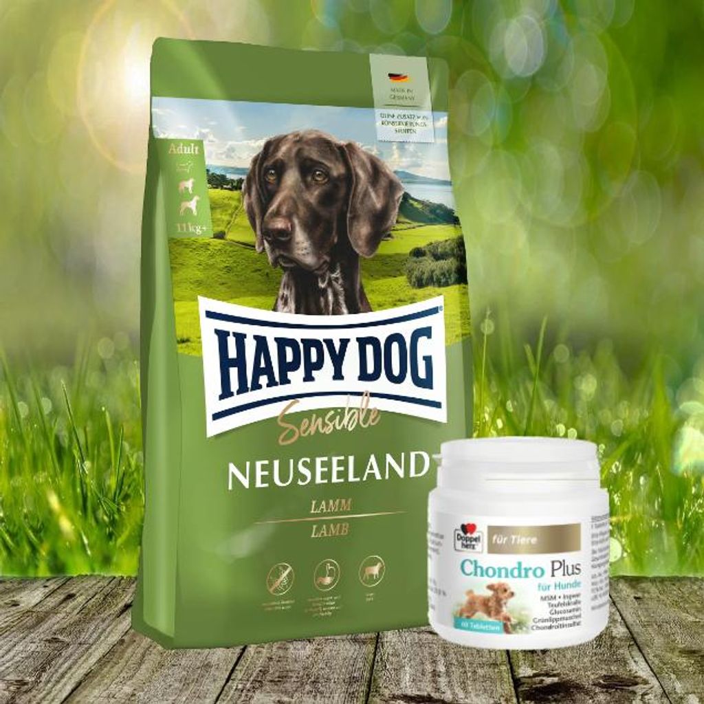 Happy Dog Supreme Sensible Neuseeland 4 kg + Doppelherz Chondro Plus 60 Tabletten