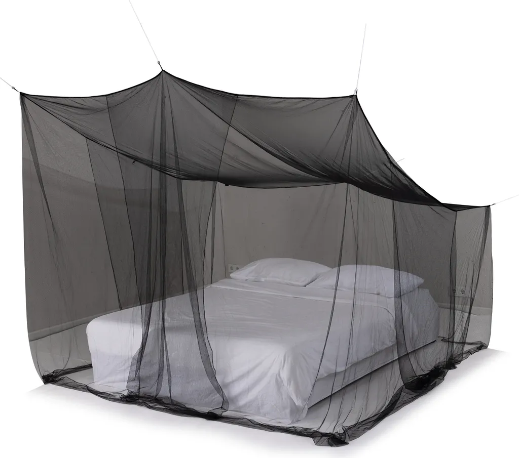 Moustiquaire XXL Noir 210x200 cm Attick pour Grand Lit de Couple