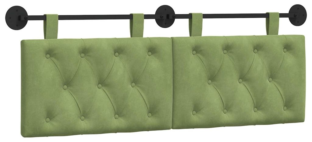 Hängevorderseite Wandmontiert Hellgrün 150 x 55 x 7 cm Samt