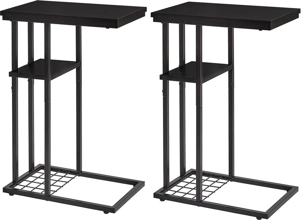 Set 2 Tavolini Bassi YMYNY C-Design | Nero Industrial 40x26x61,5