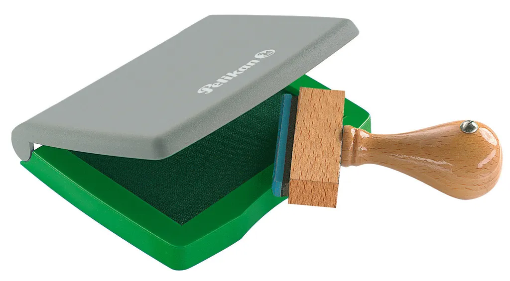 Encreur vert pour secrétariat Pelikan 70 x 50 mm boîtier plastique