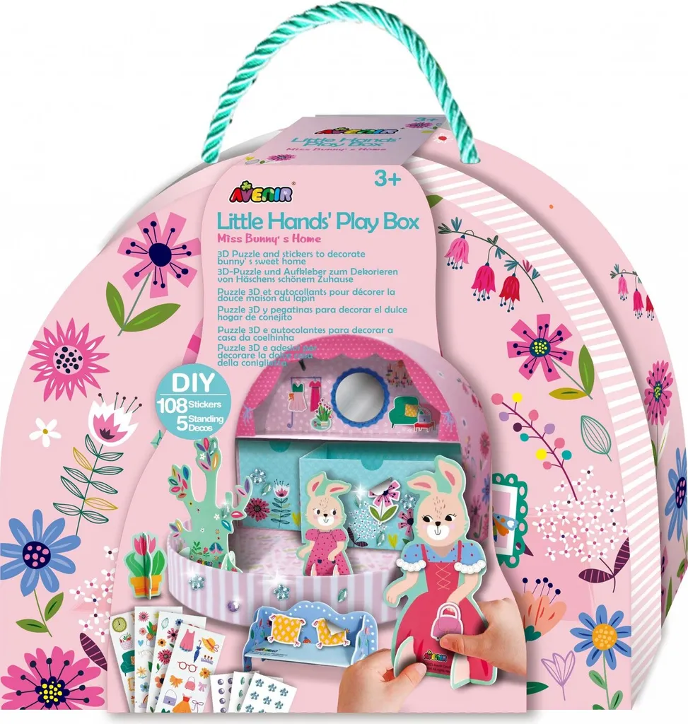 Miss Bunny Boîte de jeu Avenir thématique lapin avec accessoires complets