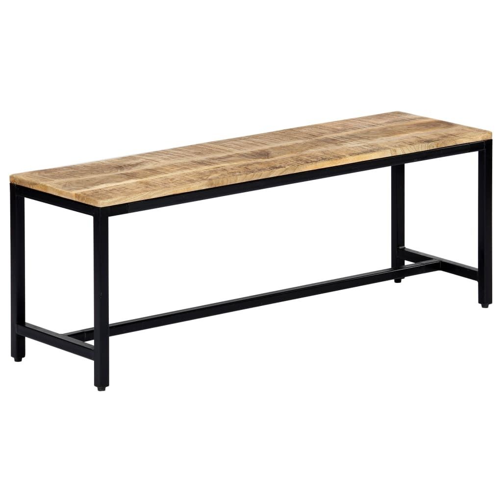 CLORIS Esszimmerbank 120 cm Massives Raues Mangoholz, 16,4 kg
