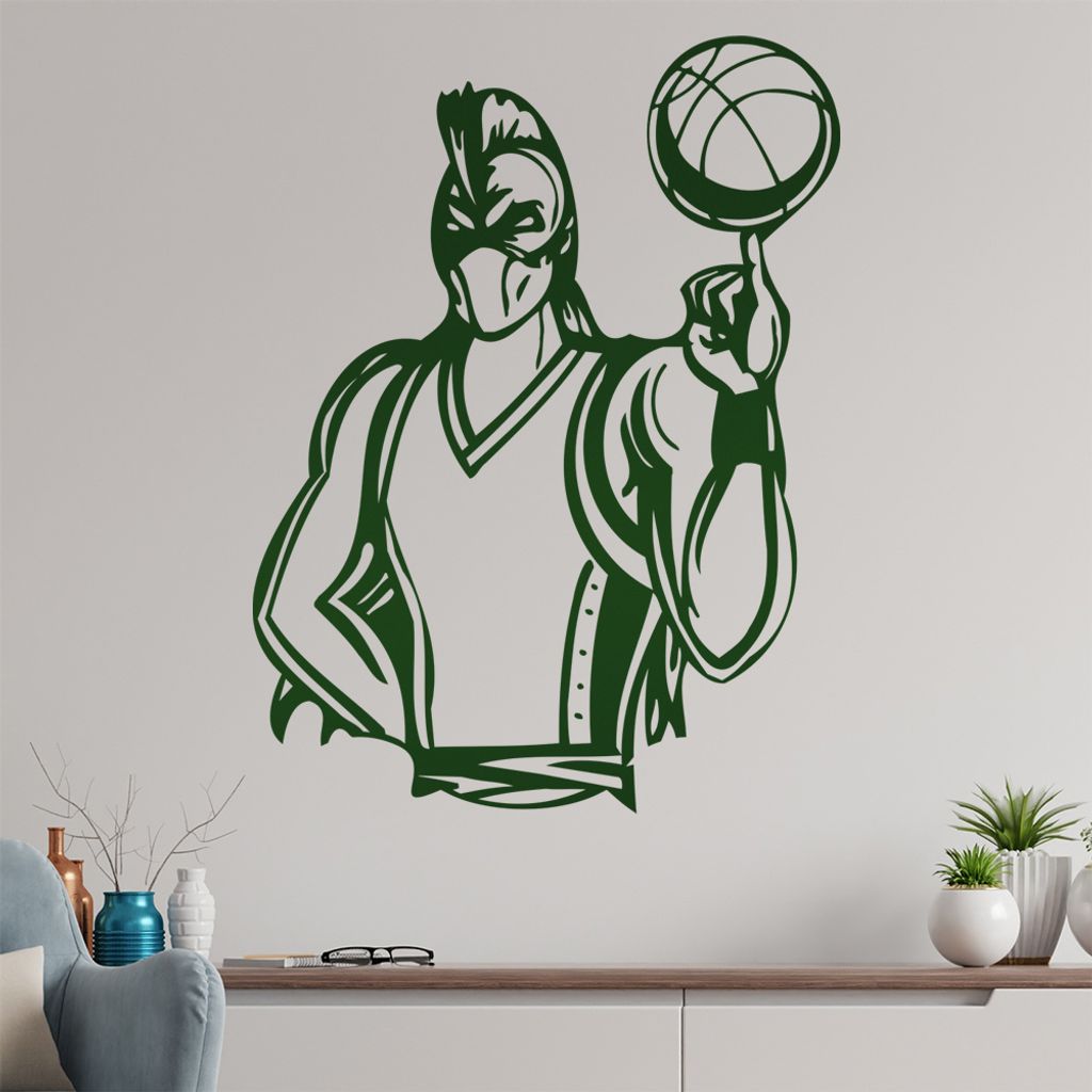 Basketball Krieger Wandtattoo in 6 Größen - Wandaufkleber Wall Sticker - Dekoration, Küche, Wohnzimmer, Schlafzimmer, Badezimmer