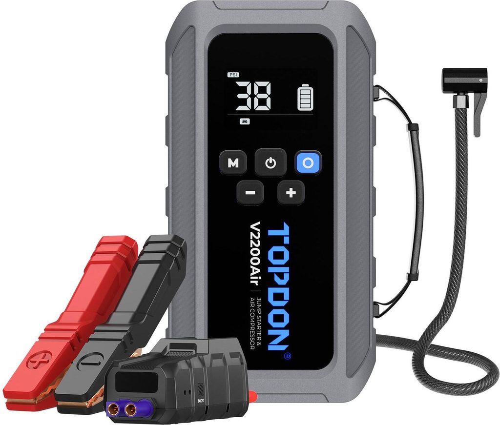 TOPDON Car Jump Starter JumpSurge V2200air/12000mAh/max výstupní proud 2200A/4-150PSI