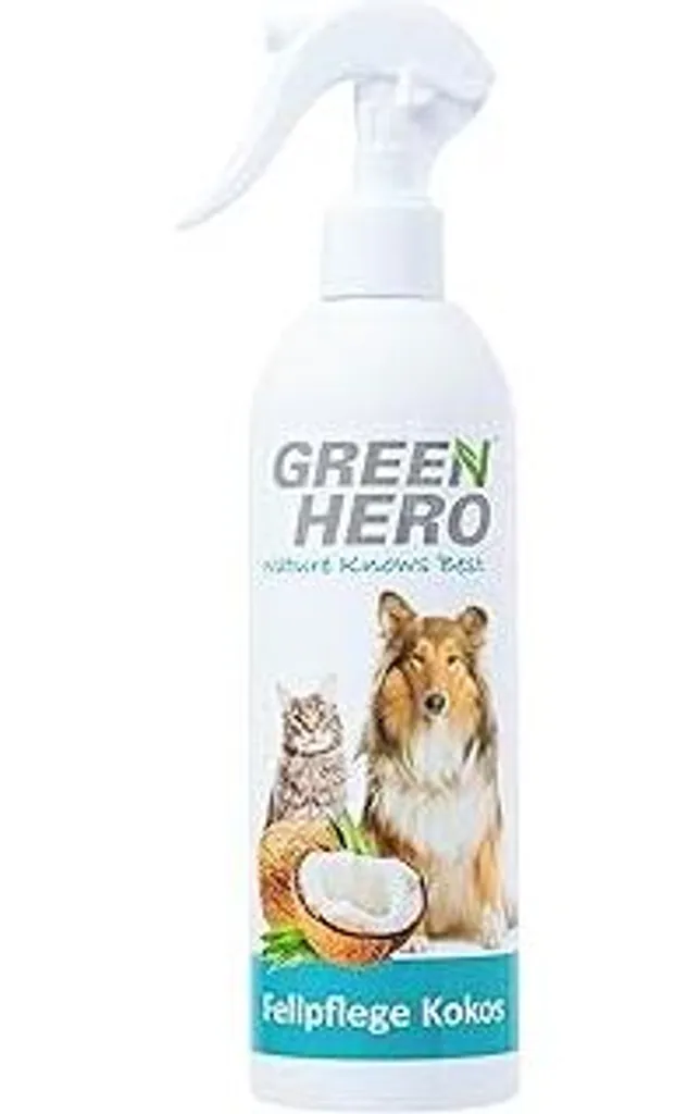 Green Hero Spray Cura Pelo Naturale al Cocco 250ml per Cani e Gatti