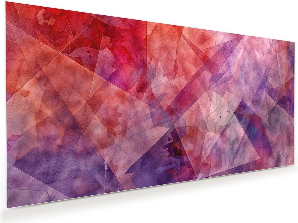Glasbild 60x30cm in XXL für Wohnzimmer, Schlafzimmer Motiv Abstrakte Kunstform
