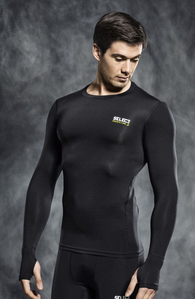 SELECT Kompressionsshirt Langarm SCHWARZ SCHWARZ 164