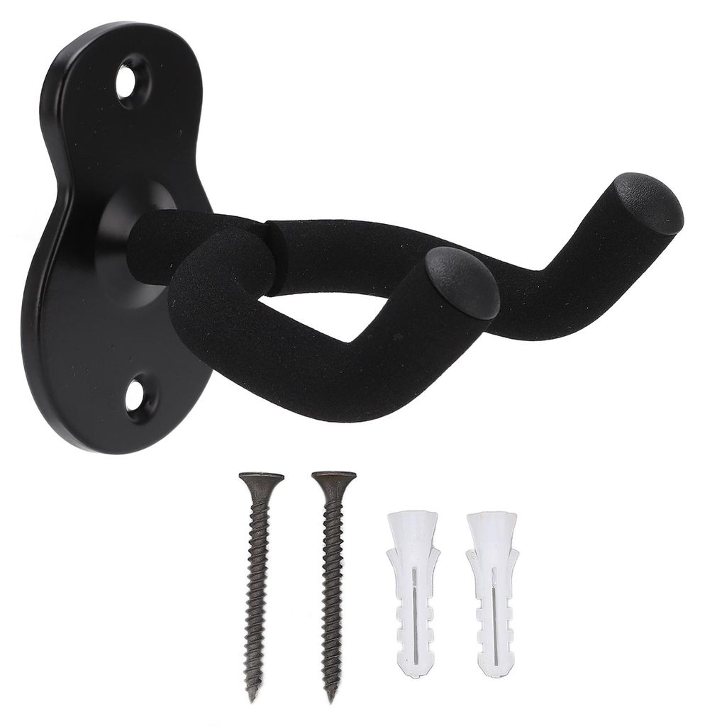 Wandhalterung für Gitarre, universell, aus Metall, für Ukulele, Violine, Studio, Raum, matt schwarz