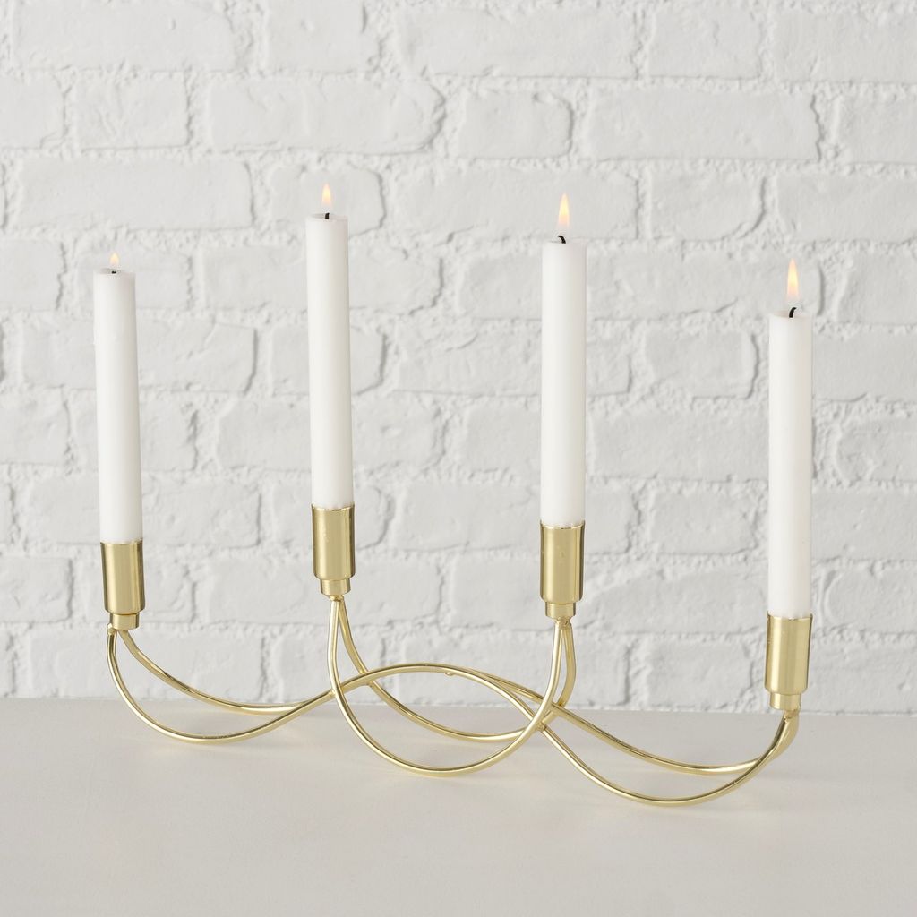 Kerzenhalter Kerzenleuchter Kerzenständer Metall pulverbeschichtet weiß Ø 13 cm 