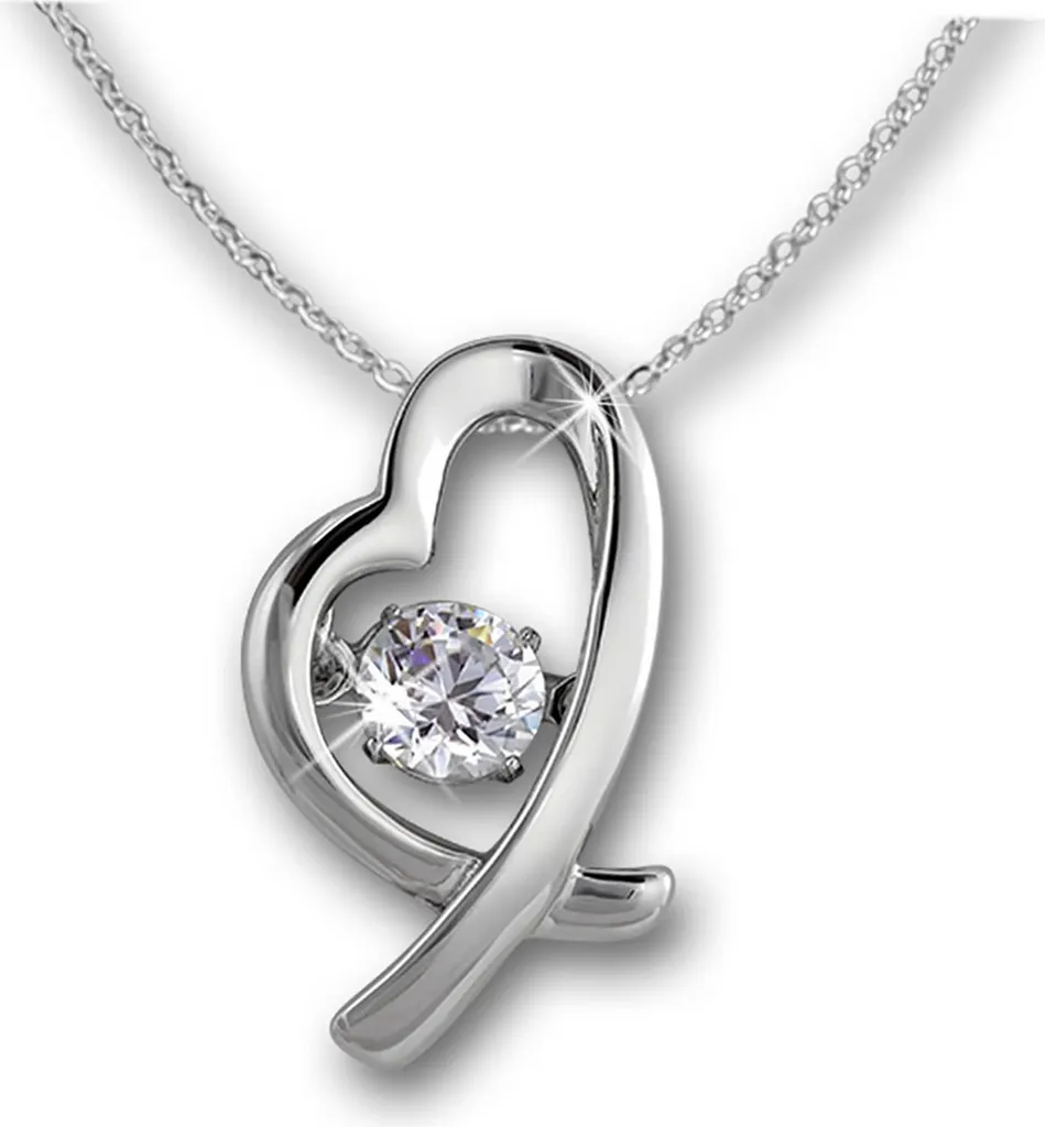 Bijou Argent Anti-Ternissement : Set Collier Cœur et Zirconia Durable