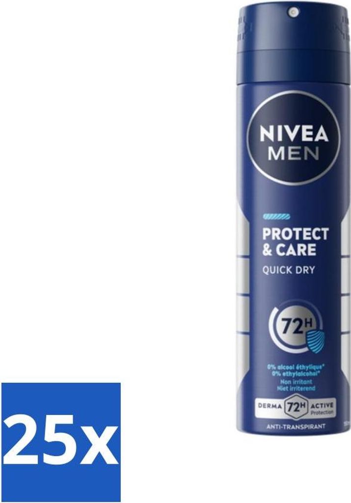 NIVEA Men Deodorant Spray Protect & Care 150 ml - Vorteilspack - 25 Stücke