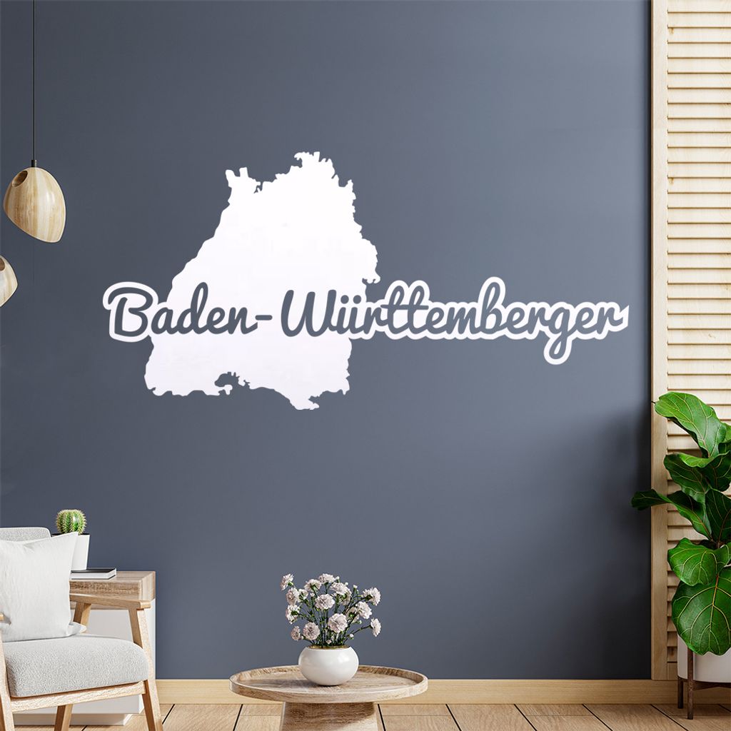 Baden-Württemberger Herkunft Wandtattoo Wandaufkleber Wall Sticker - Dekoration, Küche, Wohnzimmer, Schlafzimmer, Badezimmer