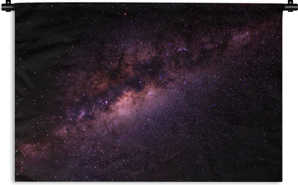 MuchoWow Wandteppich Wandbehang Milchstraße - Sternenhimmel - Violett 120x80 cm Tapisserie Dekoration Wandtuch - Wanddekorationen - Wandtücher