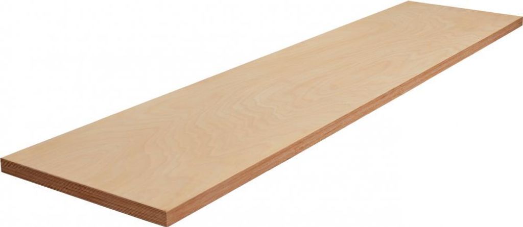 VAR Holz-Arbeitsplatte MO-52283 für 3 Schränke 463 - robuste Buchensperrholz-...