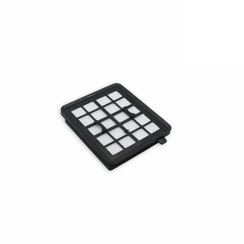 A black filter with a grid pattern is shown against a white background.