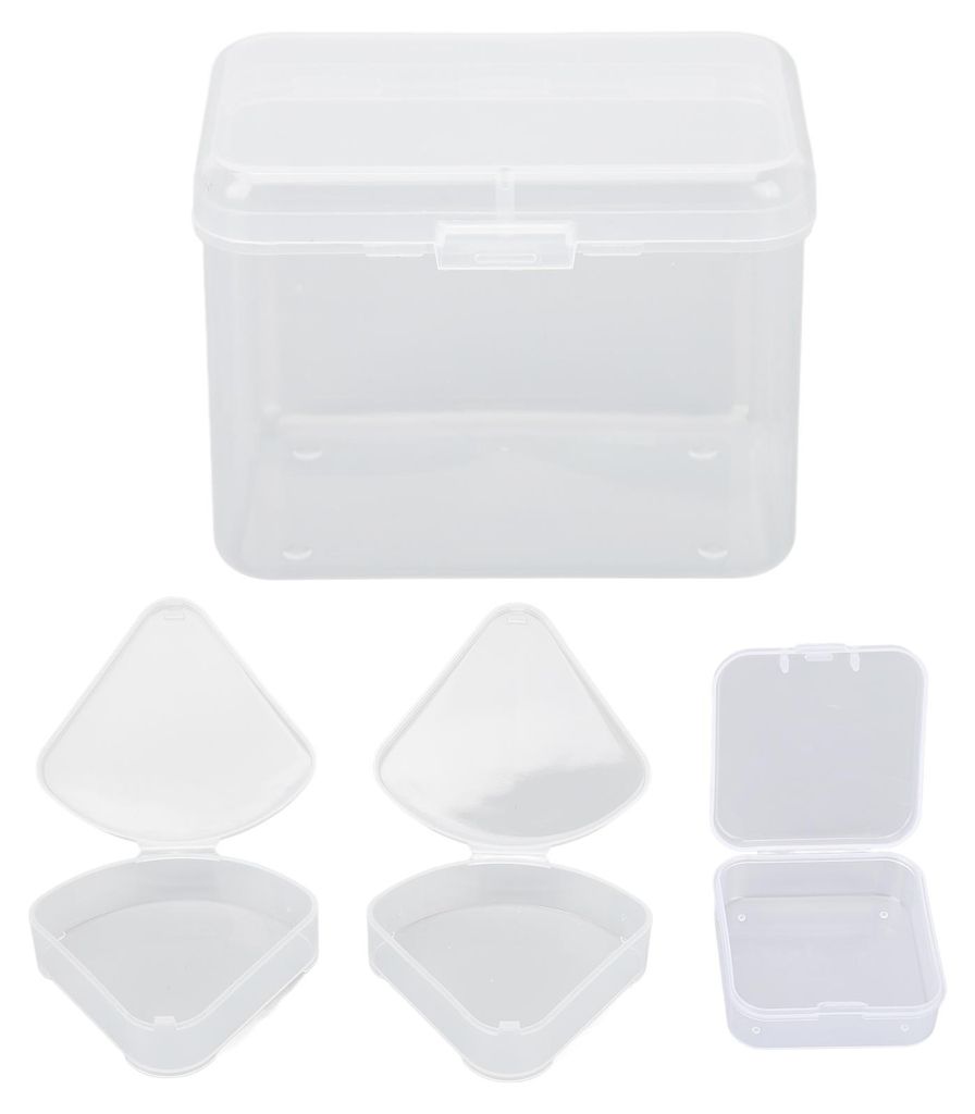 4er-Set Make-up-Schwamm-Halter-Etuis in verschiedenen Formen, transparent, tragbar und wasserdicht, zum Schutz der Schwämme