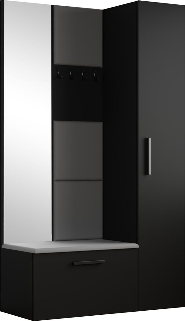 Masseno Garderobe-Set MODULO 120,6/204/40 cm Modern Produktbild 