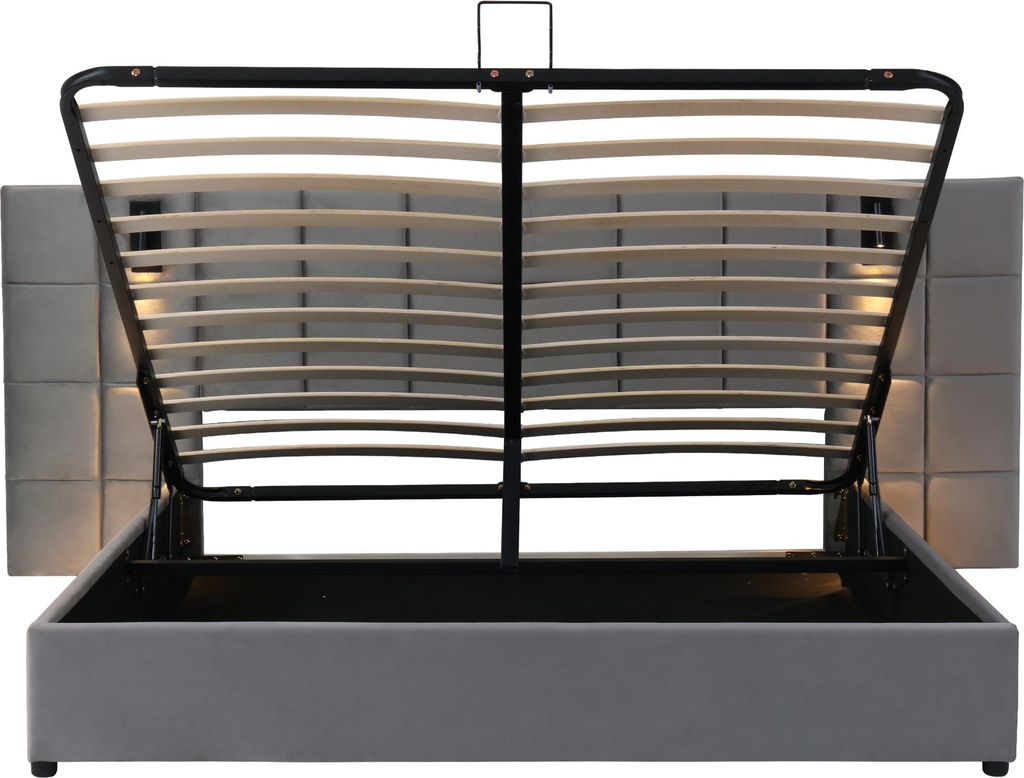 Flieks Polsterbett 180x200cm mit USB und Leselampe, Produktbild 
