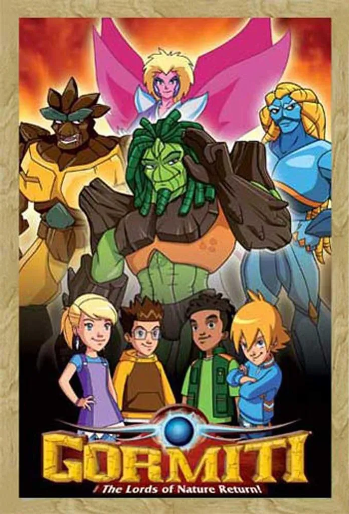 Gormiti Poster Lords of Nature avec Cadre Shinsuke Maxi MDF Hêtre 61x91cm