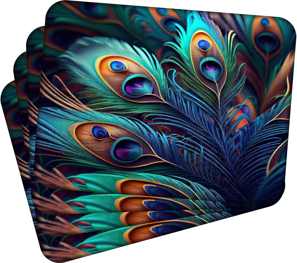 Tischset Satz mit 4 Stück 40x30 cm Peacock Eye 1 Produktbild 