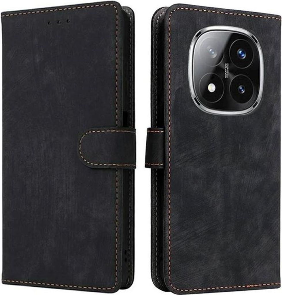 RFID Wallet Case til Xiaomi Redmi Note 14 Pro 5G / POCO X7 5G Sort