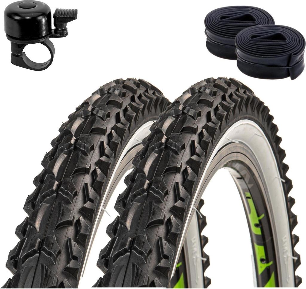2 x Roverstone 26" Fahrradreifen Fahrradmantel schwarz/weiß Produktbild 
