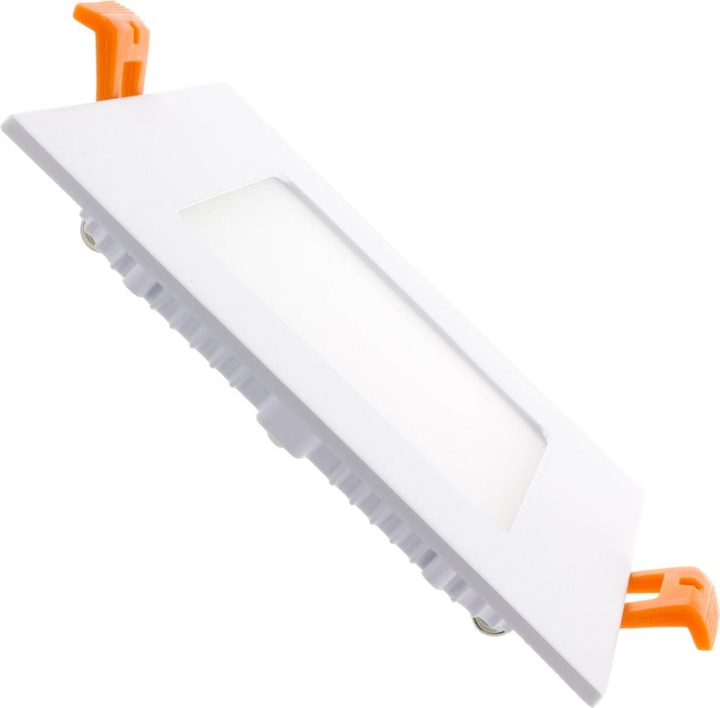LED Einbaustrahler flach 8W Eckig SuperSlim Schnitt 105x105 Produktbild 