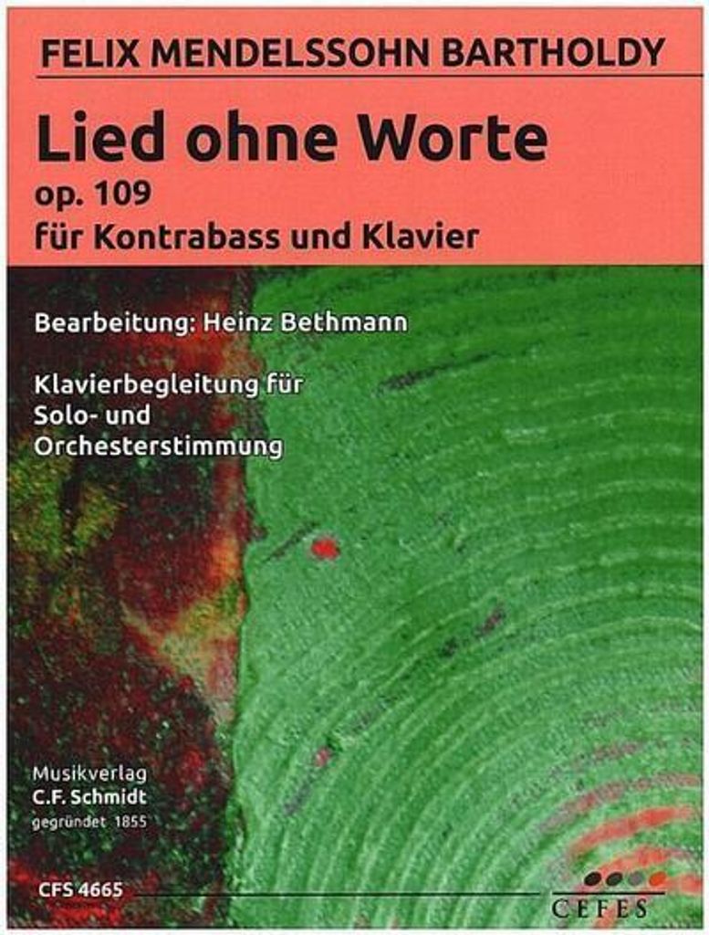 Lied ohne Worte op.109für Kontrabass und Klavier