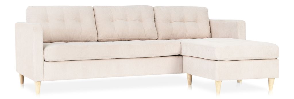 Marino Sofa AB1, Chaiselongue rechts oder links gewendet in Samt Sand.