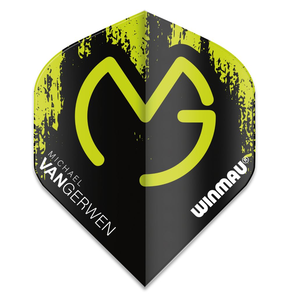 Dart-Fly Winmau MvG MEGA, Standard Form, grün-schwarz