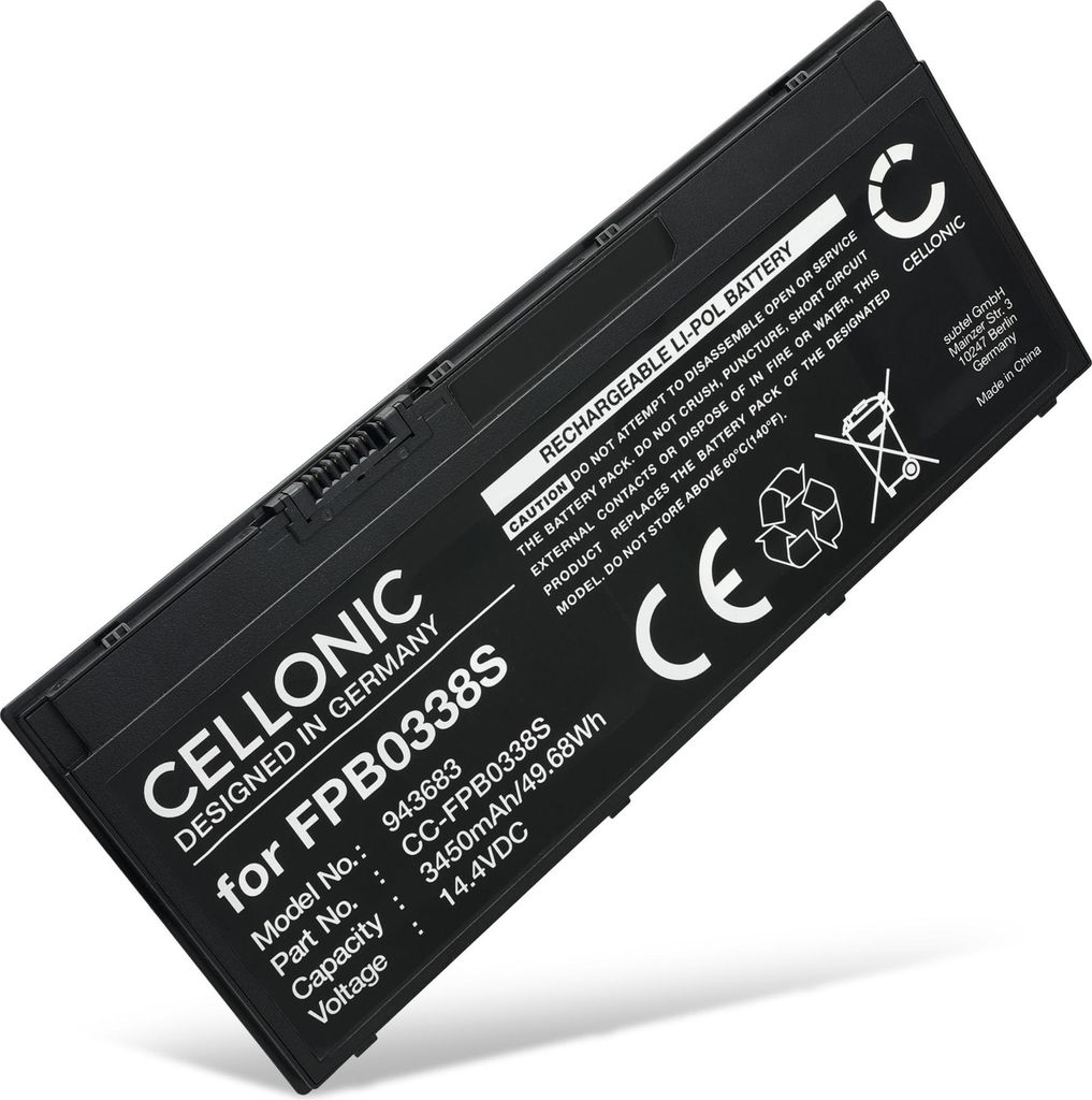 CELLONIC 1x Akku für Notebook Fujitsu LifeBook E5510, U749, E5411, T937, Lifebook U7410, E559, U7510, U748, E558, U758, T939, E548, U747, Fujitsu ...