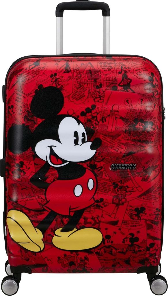 American Tourister Wavebreaker Disney Spinner 67 cm mit TSA-Zahlenschloss Mickey Comics Red