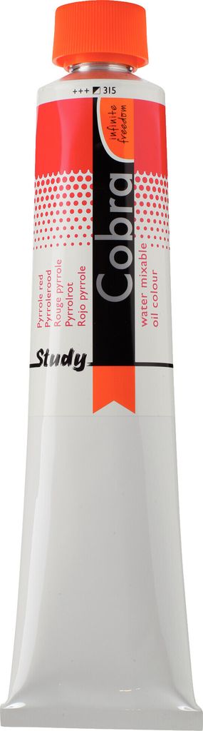 Cobra Study Wassermischbare Ölfarbe Tube 200 ml Pyrrolrot 315