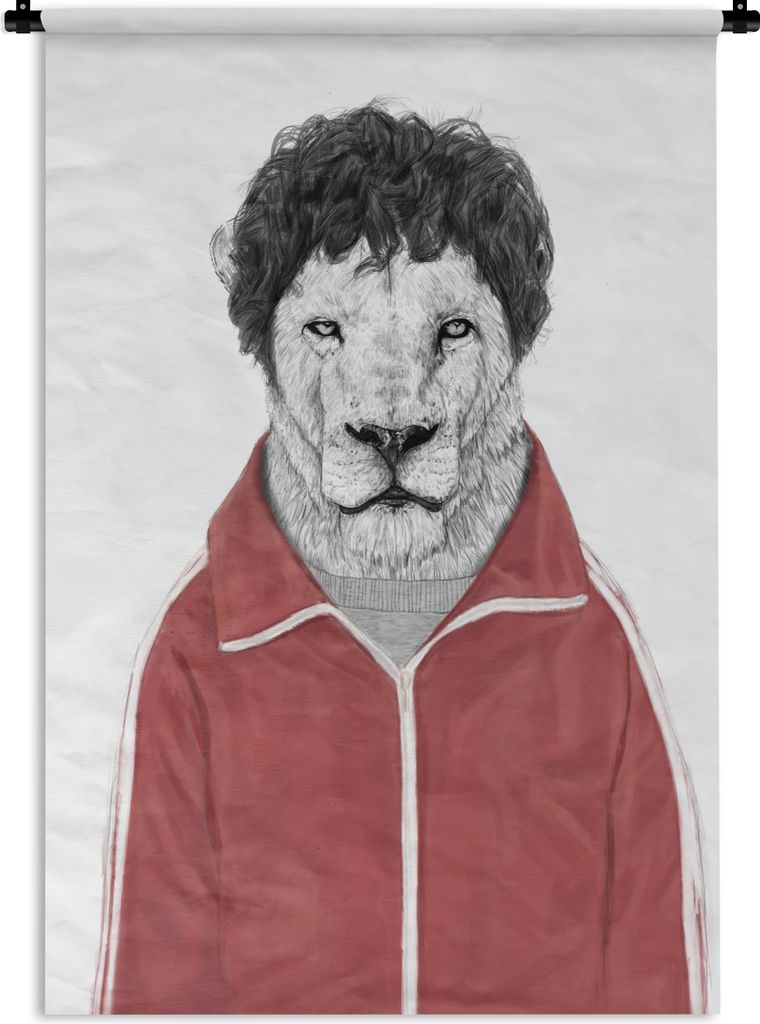 MuchoWow Wandteppich Wandbehang Löwe - Fell - Frisur - Tiere 120x180 cm Tapisserie Dekoration Wandtuch - Schlafzimmer - Dekorationen für das Haus