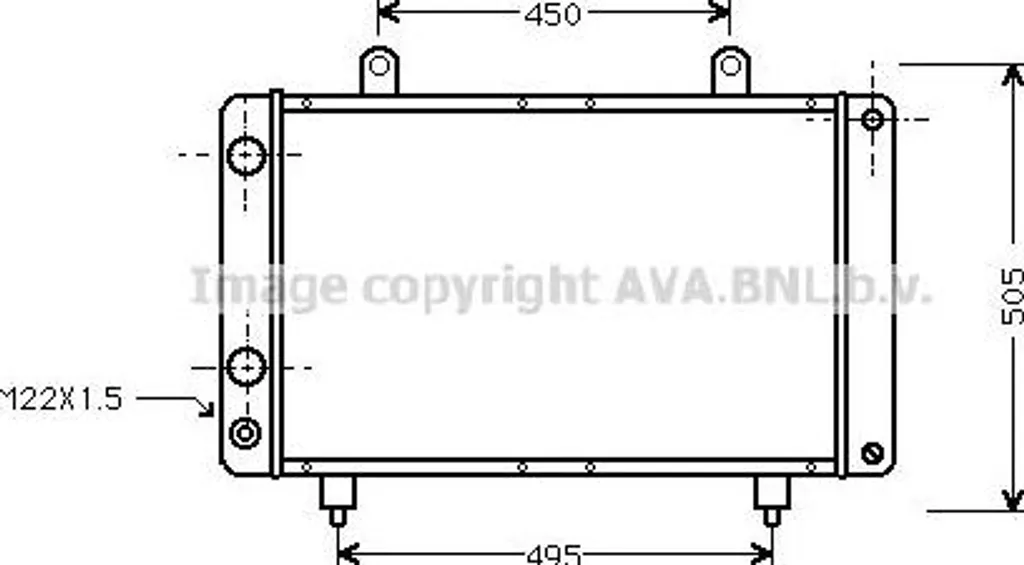 Radiateur moteur pour Fiat Ducato et Peugeot J5 - Remplacement 1300J9