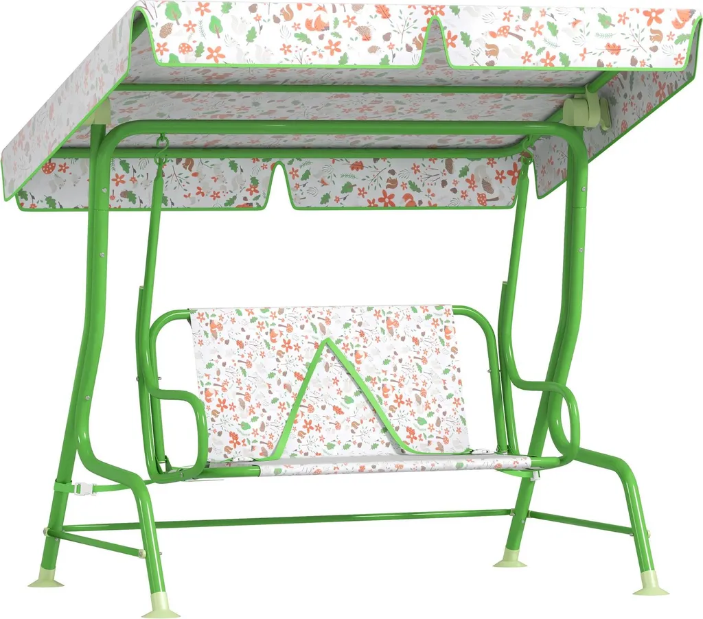 Banc à bascule enfant avec pare-soleil réglable et ceinture de sécurité