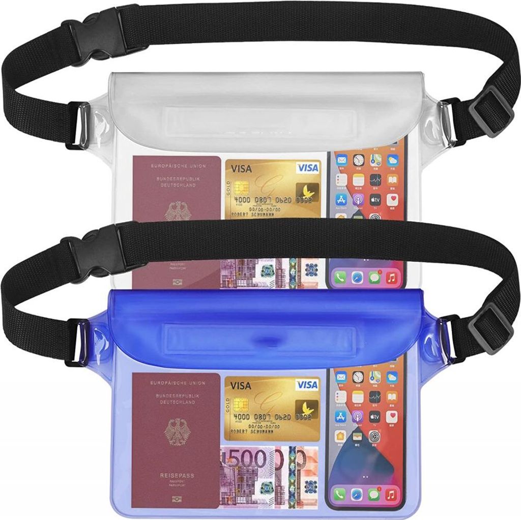 Stück transparente wasserdichte Taschen mit verstellbarer Produktbild 