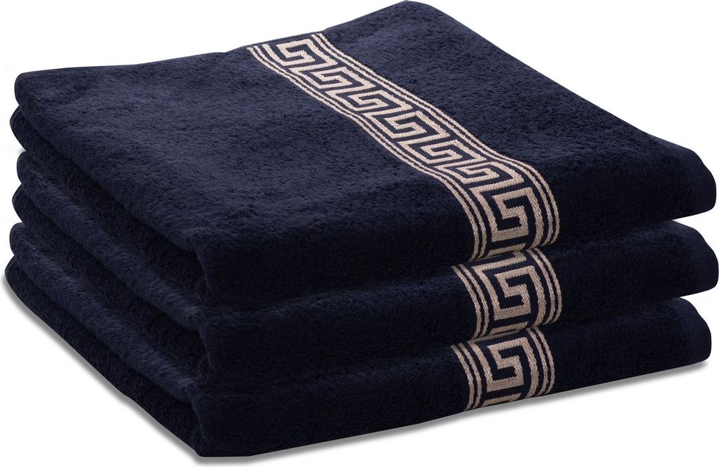 Ręcznik GREEK 50 x 90 cm czarny, 100% bawełna Zdjęcie produktu 