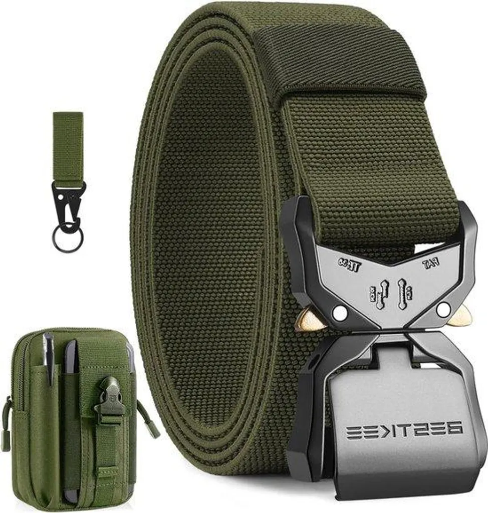 Ceinture tactique pour randonnée et outdoor jaune B ajustable homme