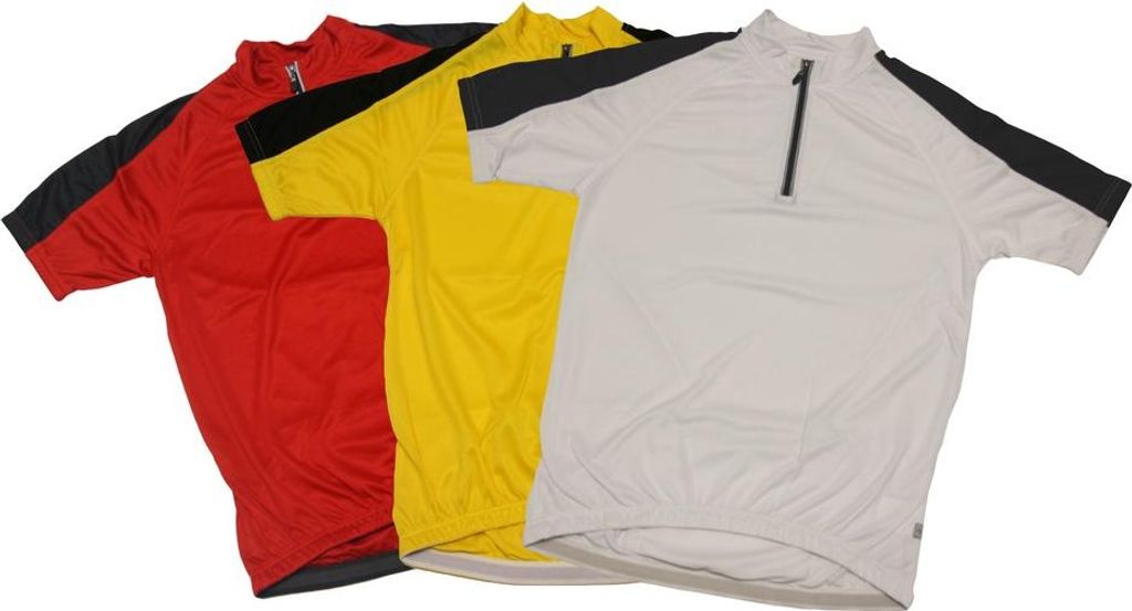 Kurzarm Radshirt Radtrikot Herren Bike-T-shirt Fahrradtrikot Bikeshirt, Farbe:rot, Größe:S