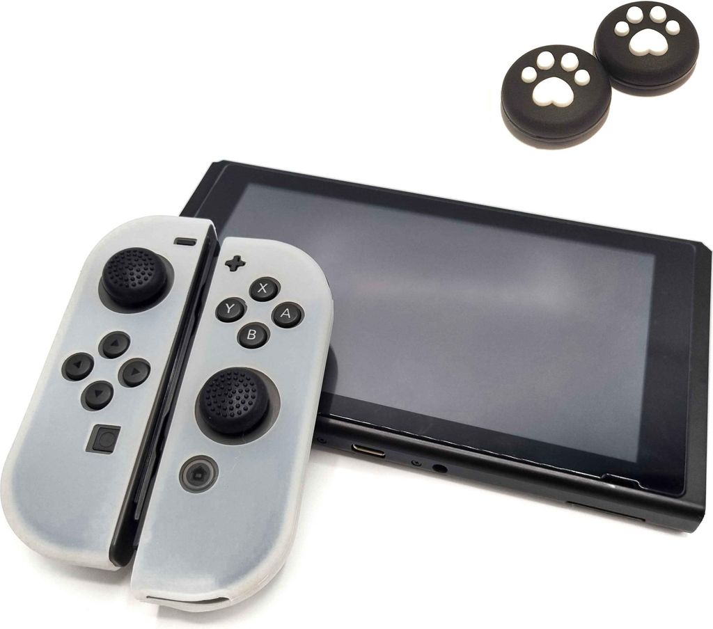 Thumbgrips - Hoesjes & Skins + Thumb Grips voor Nintendo Switch 1 - Performance Gaming Case - Soft Grip Covers - Anti-Slip Joy-Con Controller Acces...