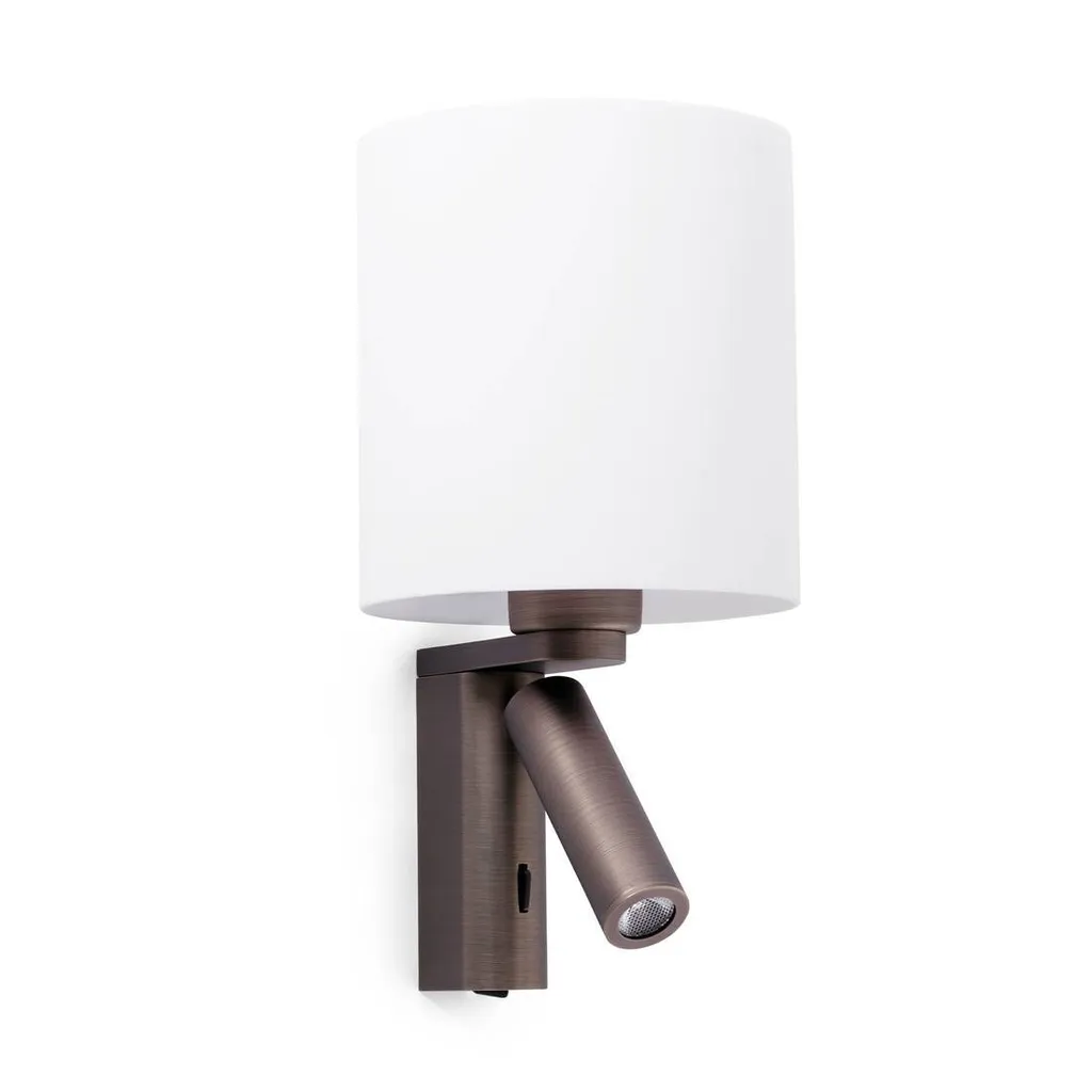 Luminaire de lecture mural ROB bronze LED pour chambre et salon cosy
