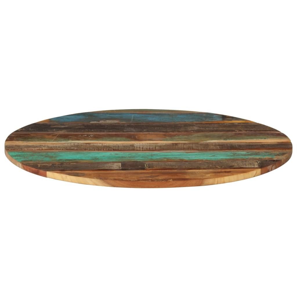 Möbel Hochwertige Tischplatte - Tischaccessoires - Rund 80 cm 15-16 mm Altholz Massiv Top7153081
