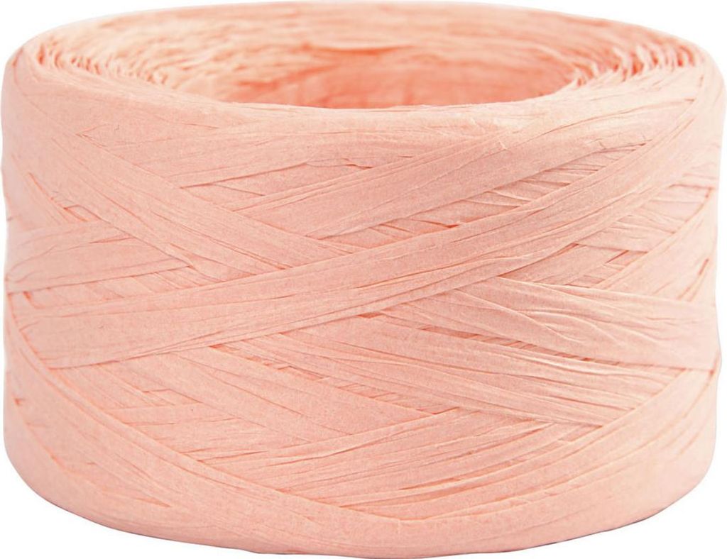 Creativ Company Paper Raffia Garn hellrosa, 100 m