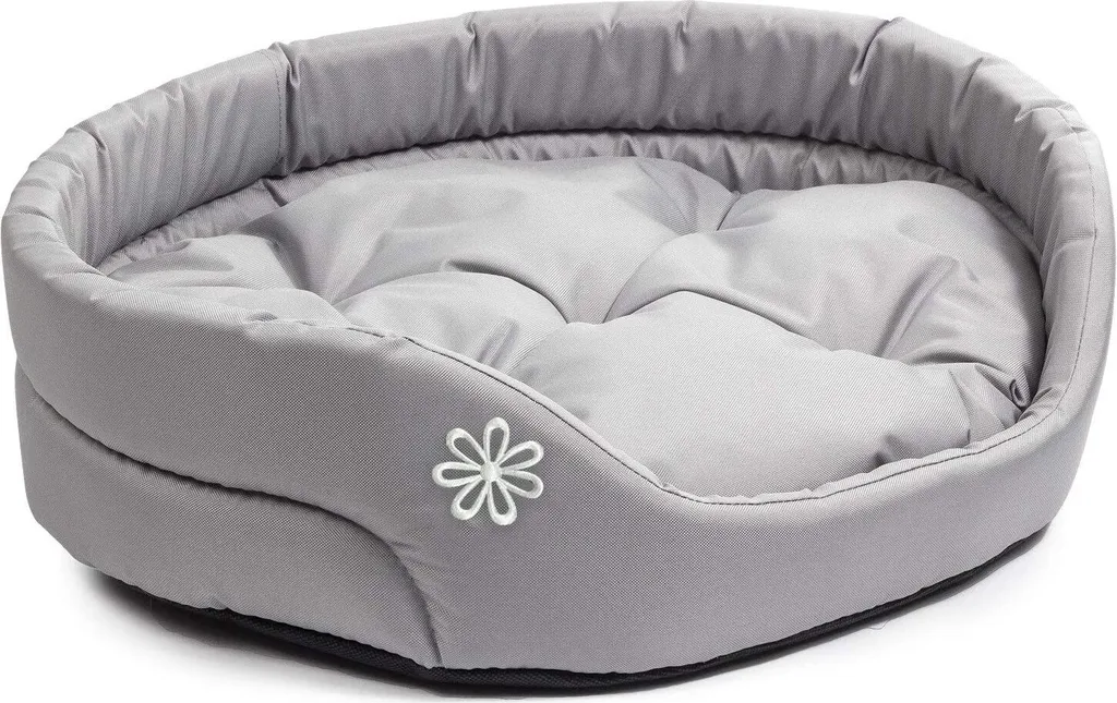 Cestino Cani Poliestere S | Letto Ovale Antigraffio Grigio